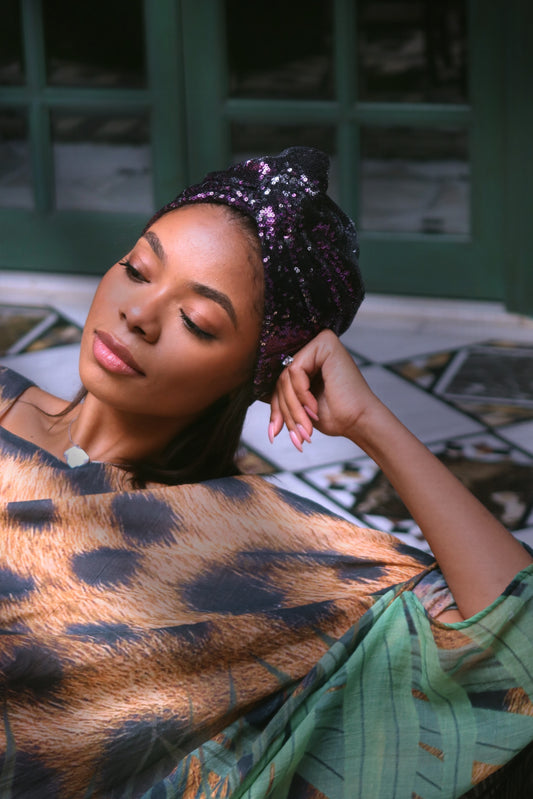 Violet Reverie Turban
